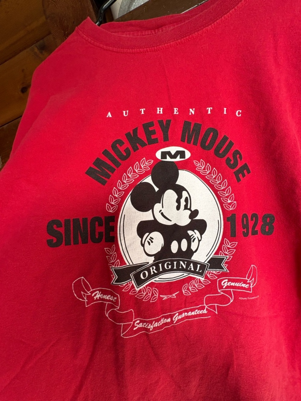 Disney Store - Authentic Mickey Mouse "Since 1928" - Red Long Sleeve - mens XL - Picture 2 of 6